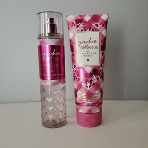 Bath And Body Works Gorgeous Gingham Body Cream And Fine Mist Spray Set 8 OZ